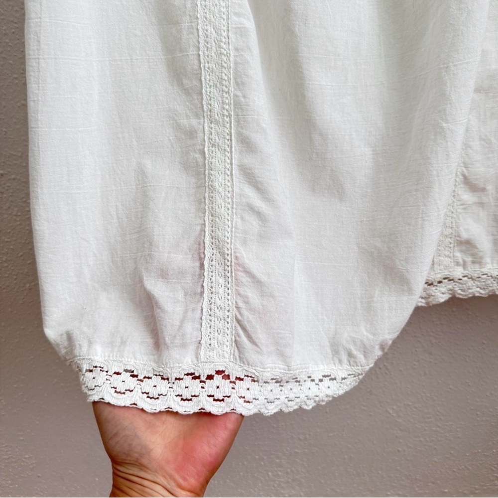 White Lace Trim Midi Skirt - Picture 3 of 4